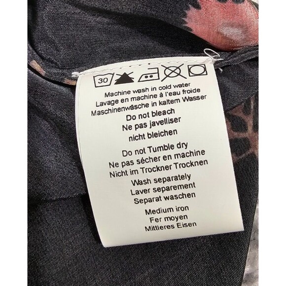 Nikasha Anthropologie Maxi Dress Tiered Floral Boho Maximalist Whimsy Goth Small - Picture 16 of 16